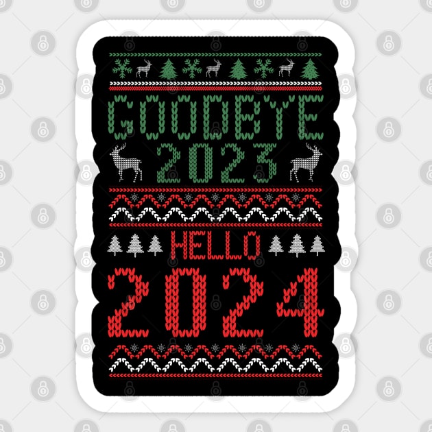 Goodbye 2023 Hello 2024 Sticker by Crea8Expressions